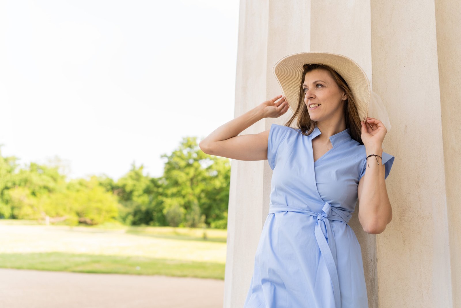 zavinovací šaty - bledě modrá (9)